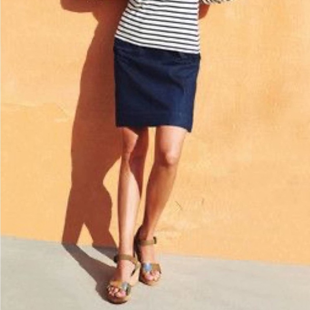 Boden Notting Hill Denim Jean Skirt Exposed Zipper Sz 8R